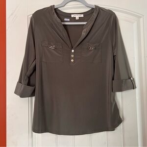 Olive green Women's Top with Chain Detail